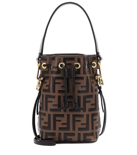 fendi mini trésor mini bucket bag with logo|mini Fendi bucket bag.